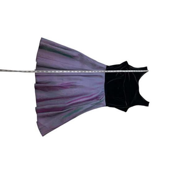 Y2K 90’s Velvet Fairy Whimsigoth Dress a Line Flirty Metallic Whimsical - Picture 9 of 10